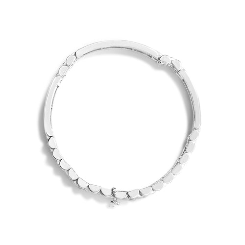 14K White Gold 12.0 Cttw Men's Invisible Set Princess Diamond Tennis