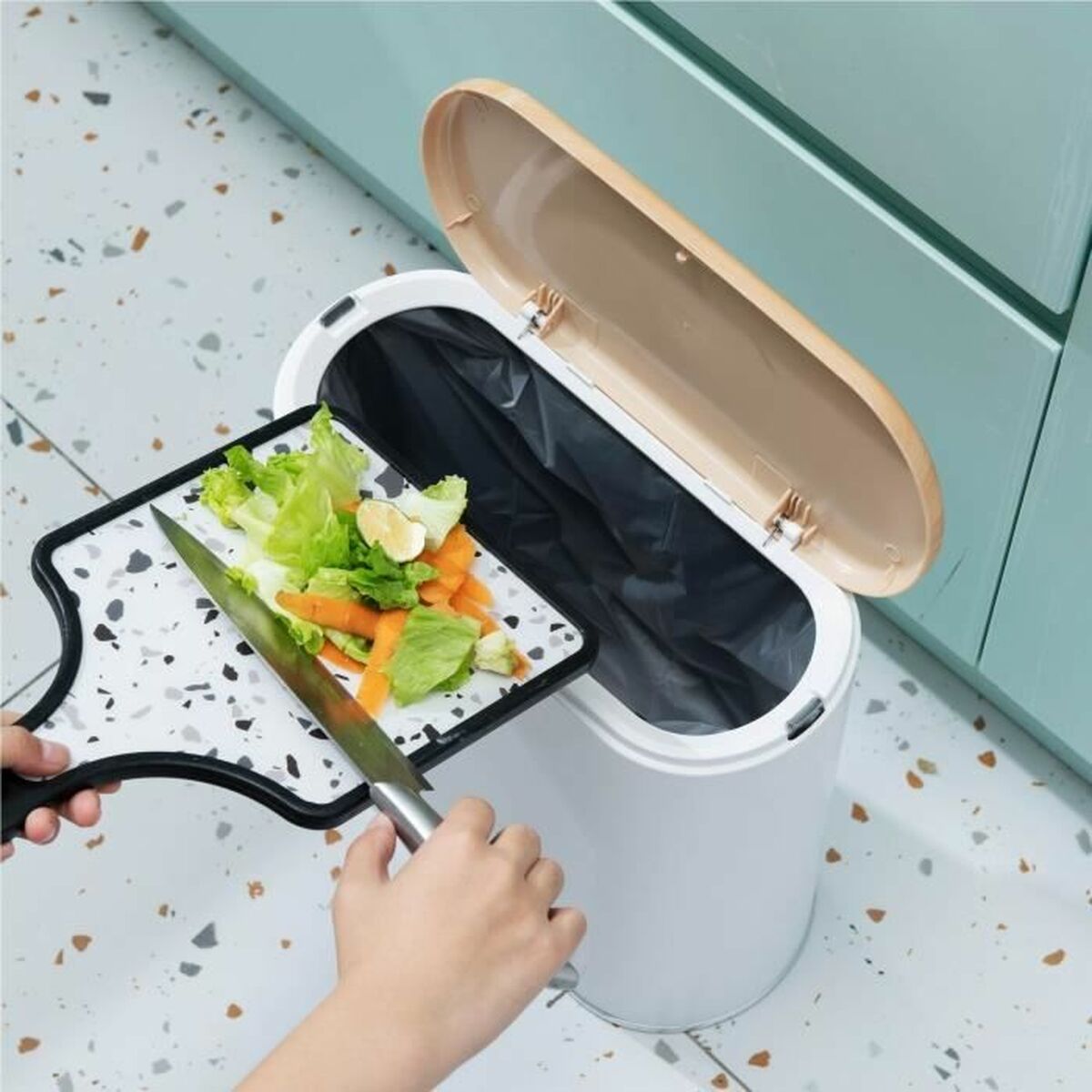 Waste bin Kitchen Move Plastic 10 L-4