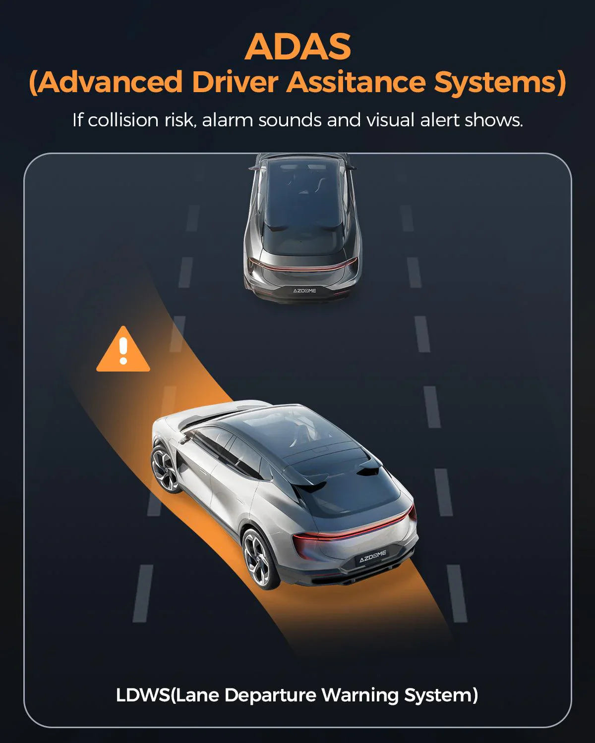 AZDOME M17 Pro 3.0 Inch ADAS Time Lapse Front and Rear 1080p Dual Lens Car Dashboard Camera App Control Car Camera
