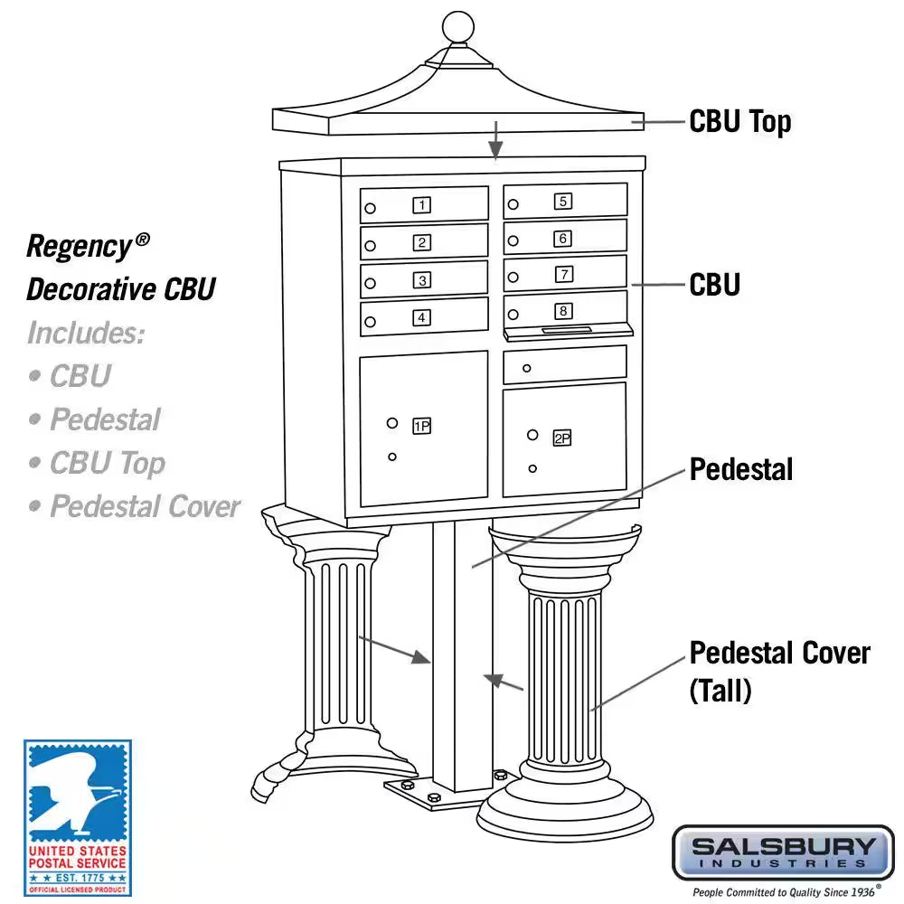 Regency Decorative 8-Compartment Cluster Box Unit