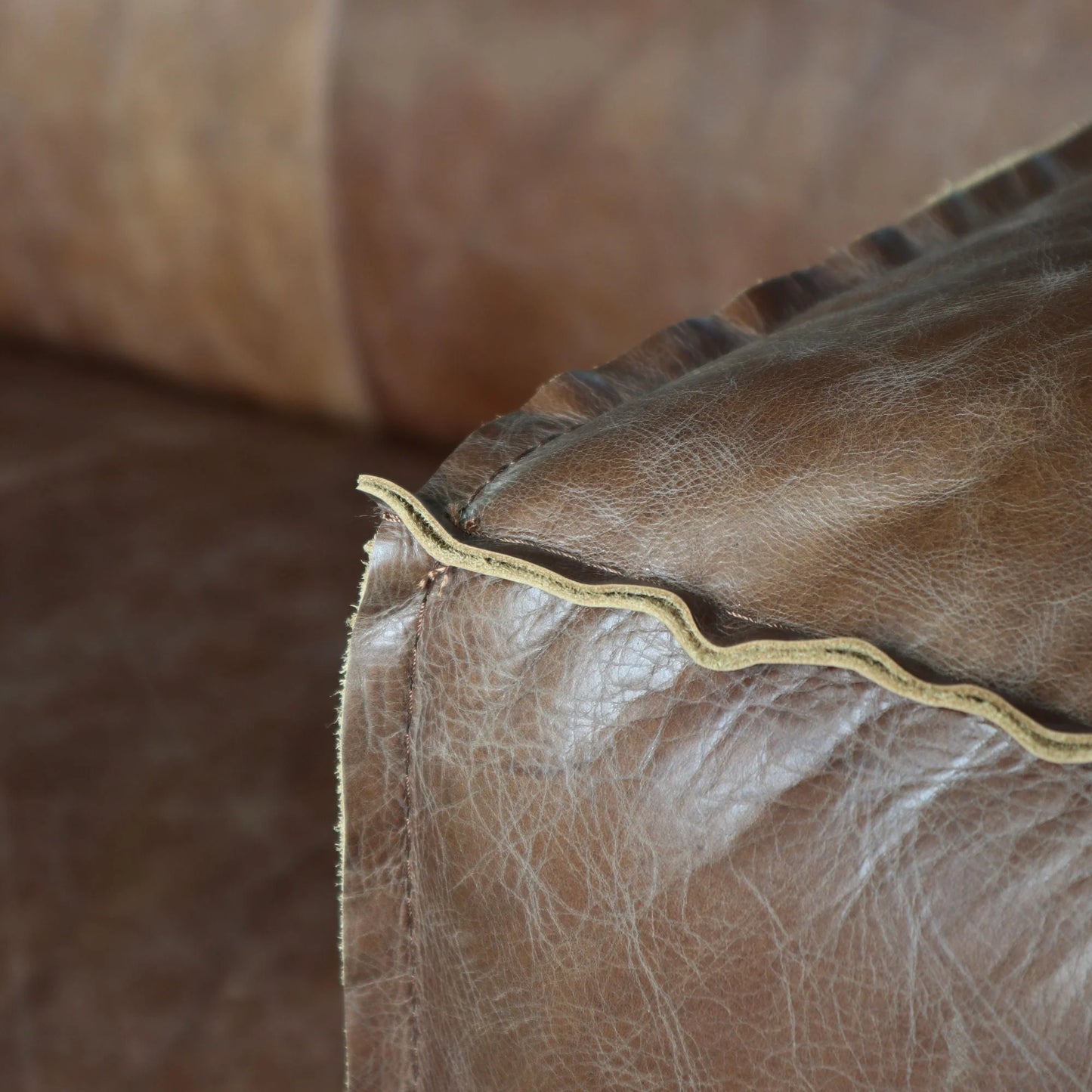 Brancaster Sofa in Retro Brown Top Grain Leather