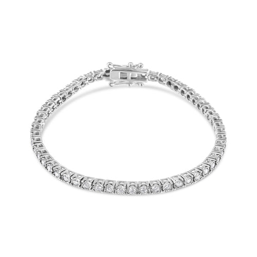 14K White Gold 2.0 Cttw Miracle Set Round-Cut Lab Grown Diamond
