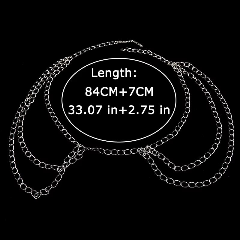 Multilayer Women'S Waist Chain Belt Fashion Sexy Body Chain Jewelry Female Trendy Clothing Accessories