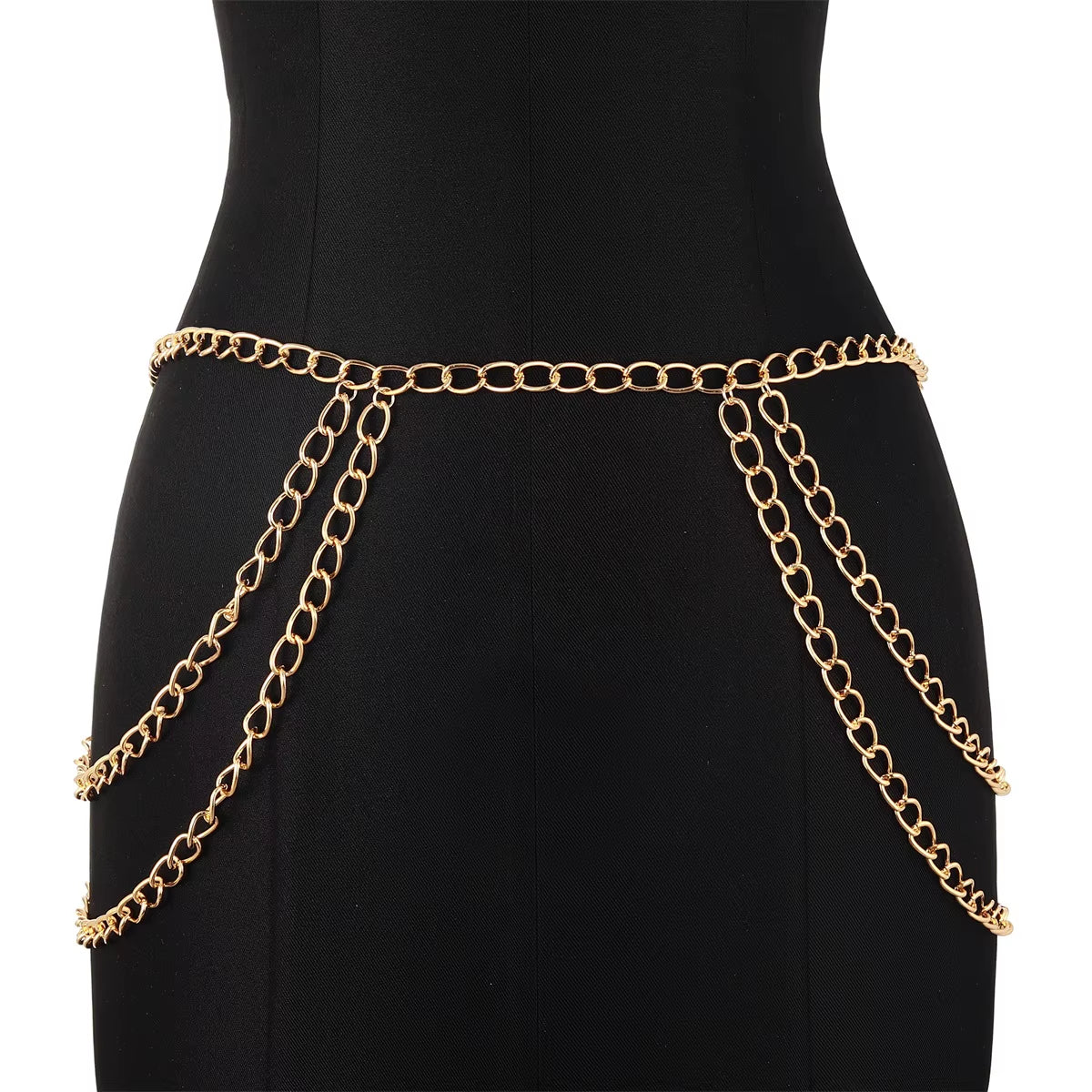 Multilayer Women'S Waist Chain Belt Fashion Sexy Body Chain Jewelry Female Trendy Clothing Accessories