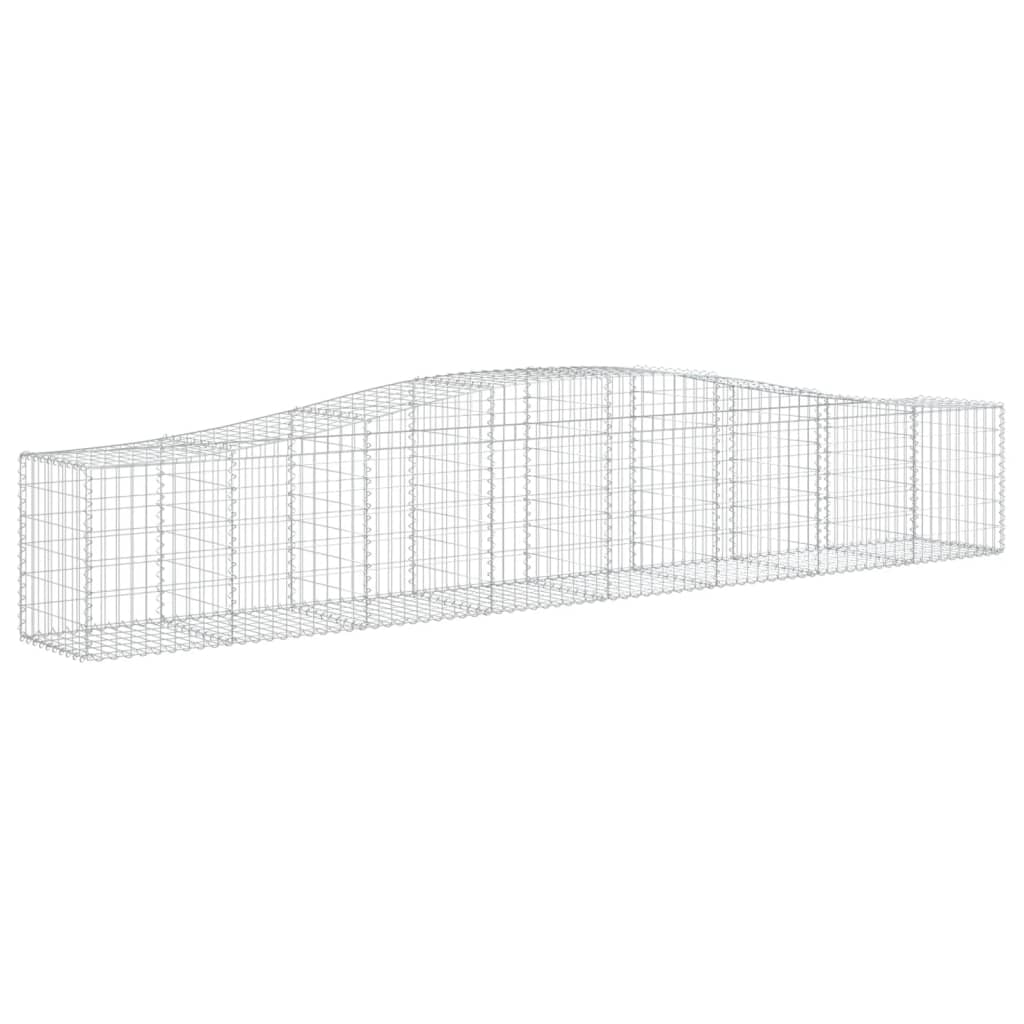 vidaXL Gabion Basket Arched Gabion Basket Planter for Flower Galvanized Iron-0