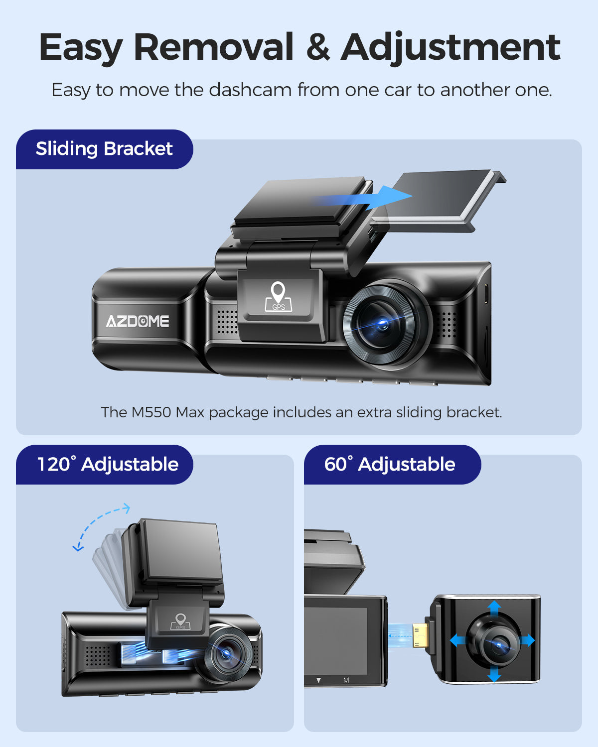 AZDOME M550 Max 3CH 4K Dash Cam