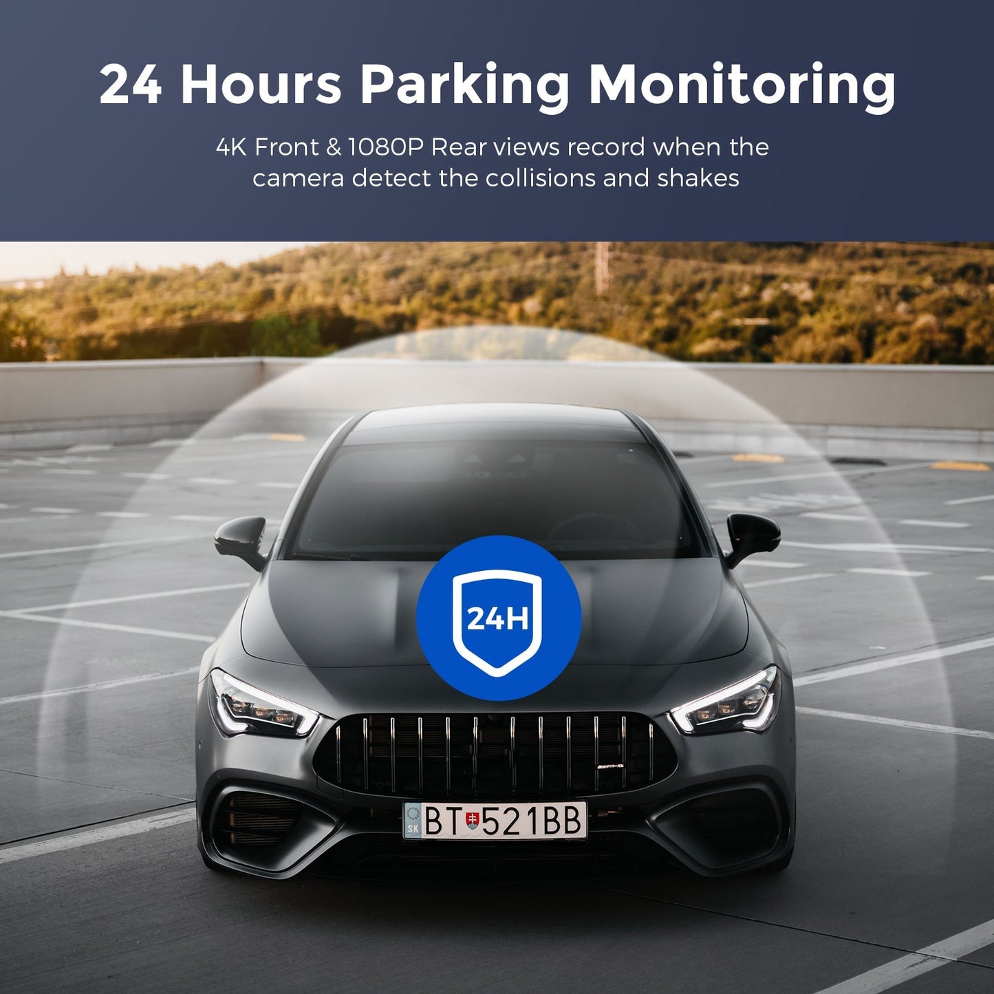 AZDOME M300S 2CH 4K Front Rear Dash Cam