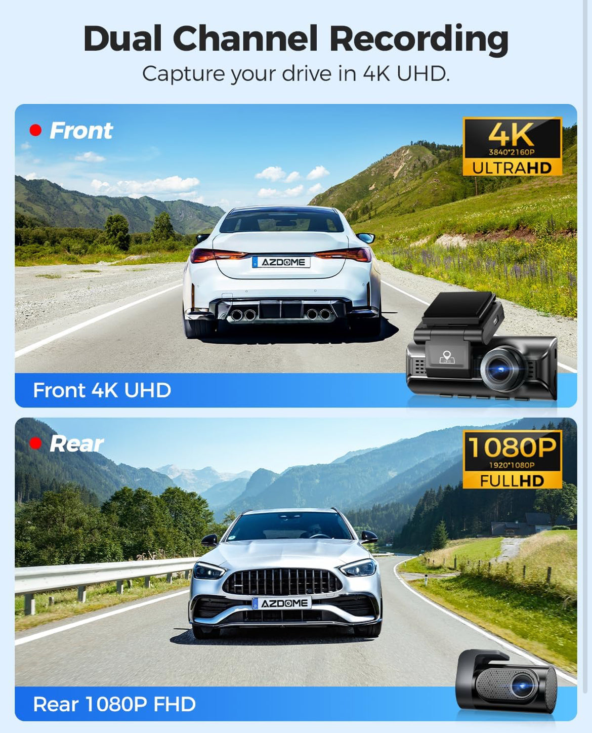 AZDOME M550 Pro 3CH 4K Dash Cam