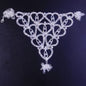 Sexy Body Chain Lingerie Red Crystal Thong Panties Jewelry for Women Silver Color Rhinestone Belly Waist Chain Body Jewelry Gift