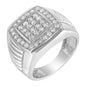 14K White Gold Men's Diamond Squared Band Ring (1 cttw, H-I Color,