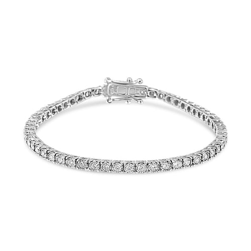 14K White Gold 2.0 Cttw Miracle Set Round-Cut Lab Grown Diamond