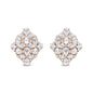 18K Rose Gold 8 1/3 Cttw Pear and Round Diamond Floral Cluster Omega