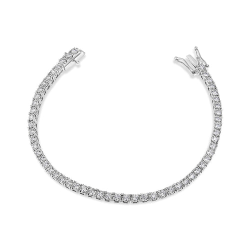 14K White Gold 2.0 Cttw Miracle Set Round-Cut Lab Grown Diamond