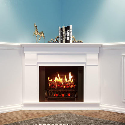 Holoflame Holographic Electric Fireplace W/Touchscreen and Sound and Bluetooth (Bright White)