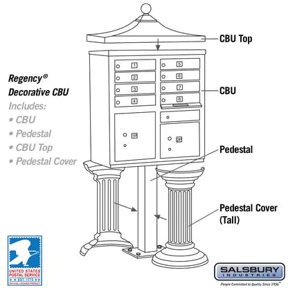 Regency Decorative 8-Compartment Cluster Box Unit