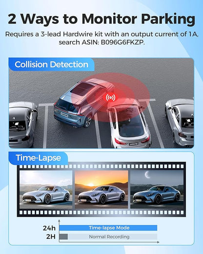 AZDOME M200 1080P Front Dash Cam