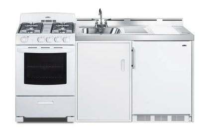 All-In-One Combo Kitchens 5.1 Cubic Feet Kitchenette Mini Fridge with Freezer