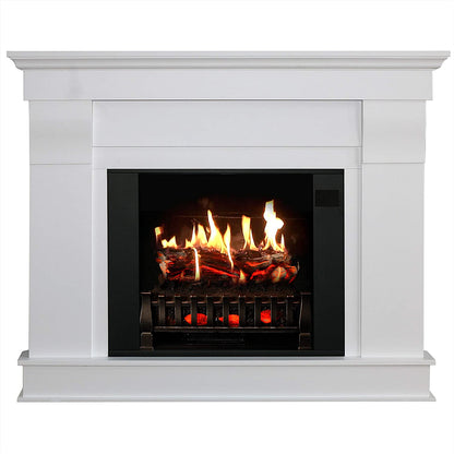 Holoflame Holographic Electric Fireplace W/Touchscreen and Sound and Bluetooth (Bright White)