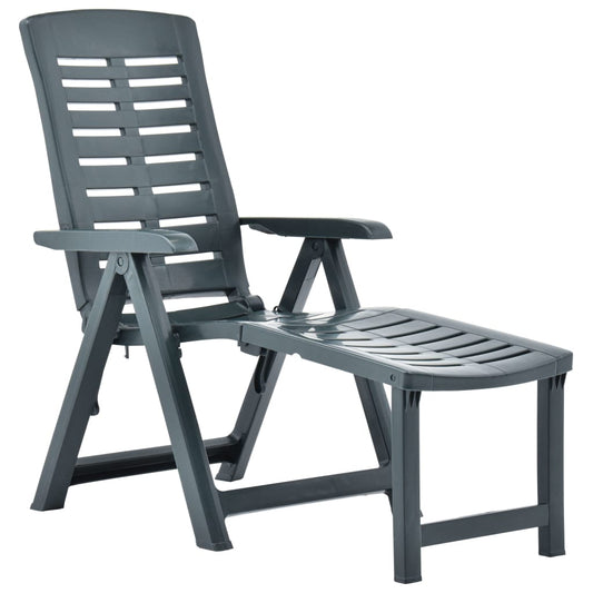 NNEVL Folding Sun Lounger Plastic Green-0