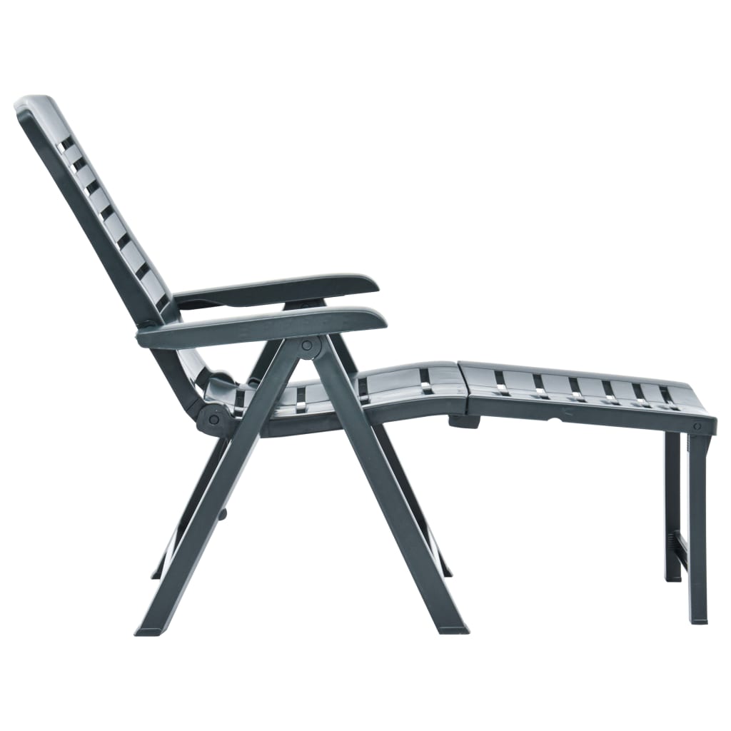 NNEVL Folding Sun Lounger Plastic Green-2
