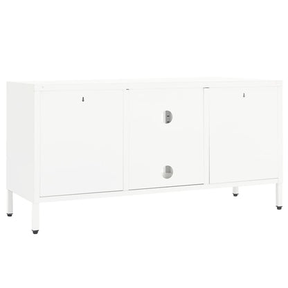 vidaXL TV Stand TV Console Sideboard TV Unit Home Media Unit Steel and Glass-3