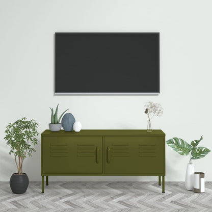vidaXL TV Stand TV Unit Sideboard Home TV Console Media Unit Cupboard Steel-7