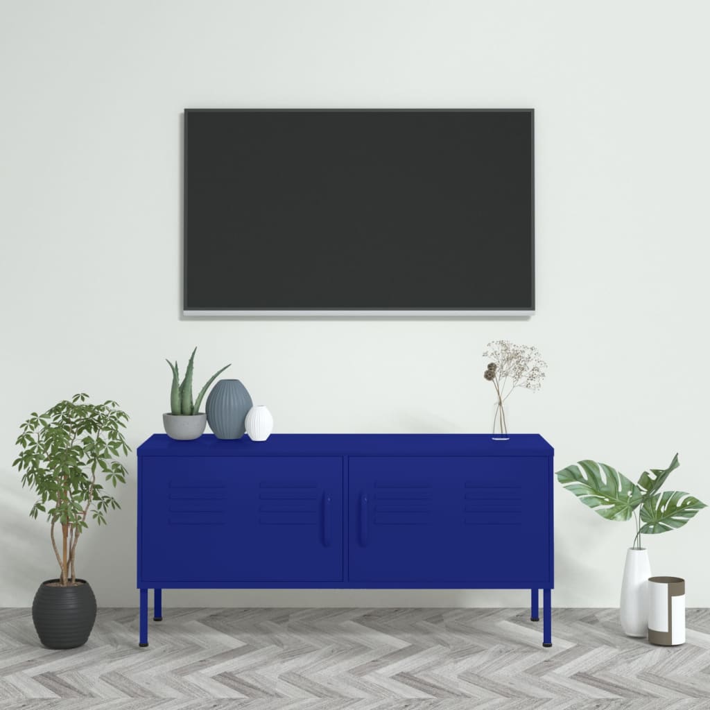 vidaXL TV Stand TV Unit Sideboard Home TV Console Media Unit Cupboard Steel-8