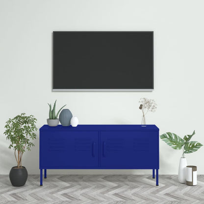 vidaXL TV Stand TV Unit Sideboard Home TV Console Media Unit Cupboard Steel-8