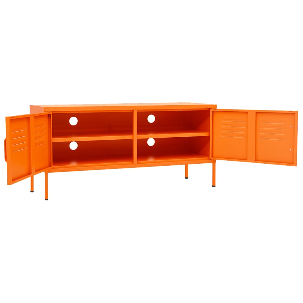 vidaXL TV Stand TV Unit Sideboard Home TV Console Media Unit Cupboard Steel-2