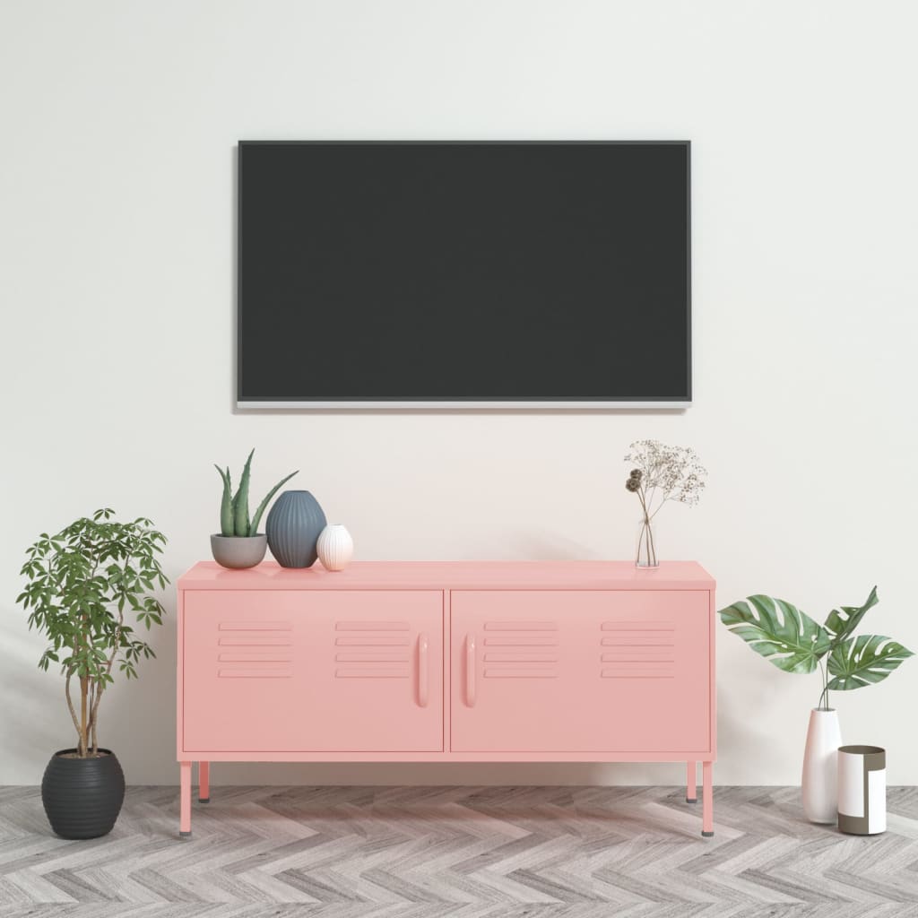 vidaXL TV Stand TV Unit Sideboard Home TV Console Media Unit Cupboard Steel-11