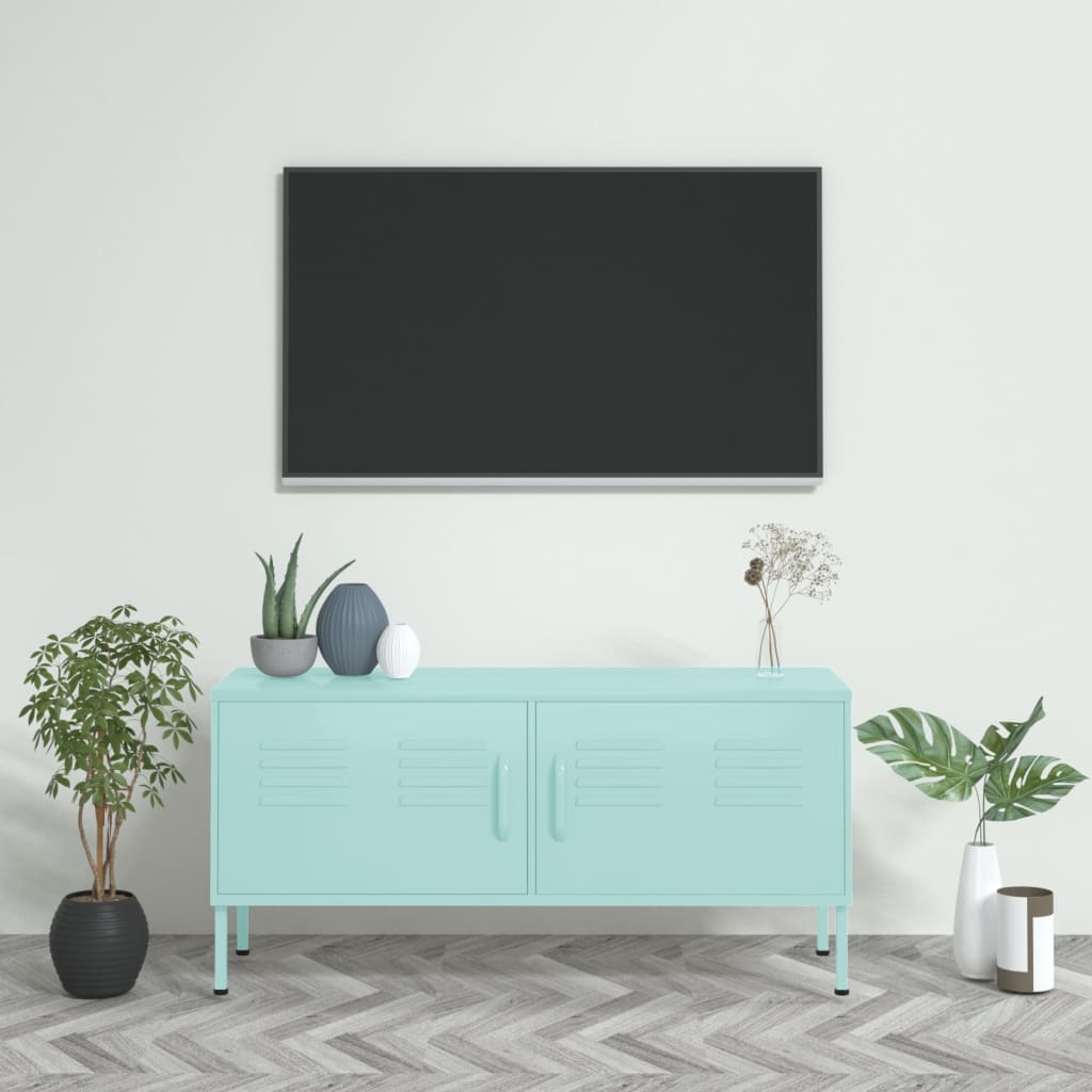 vidaXL TV Stand TV Unit Sideboard Home TV Console Media Unit Cupboard Steel-12