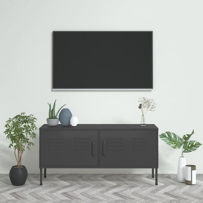 vidaXL TV Stand TV Unit Sideboard Home TV Console Media Unit Cupboard Steel-3
