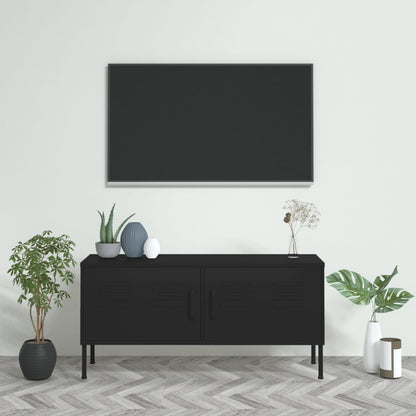 vidaXL TV Stand TV Unit Sideboard Home TV Console Media Unit Cupboard Steel-5