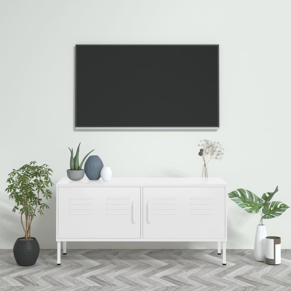vidaXL TV Stand TV Unit Sideboard Home TV Console Media Unit Cupboard Steel-6