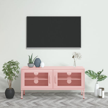 vidaXL TV Stand TV Unit Sideboard Home TV Console Media Unit Cupboard Steel-11