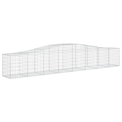 vidaXL Gabion Basket Arched Gabion Basket Planter for Flower Galvanized Iron-0