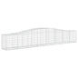 vidaXL Gabion Basket Arched Gabion Basket Planter for Flower Galvanized Iron-0