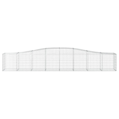 vidaXL Gabion Basket Arched Gabion Basket Planter for Flower Galvanized Iron-4