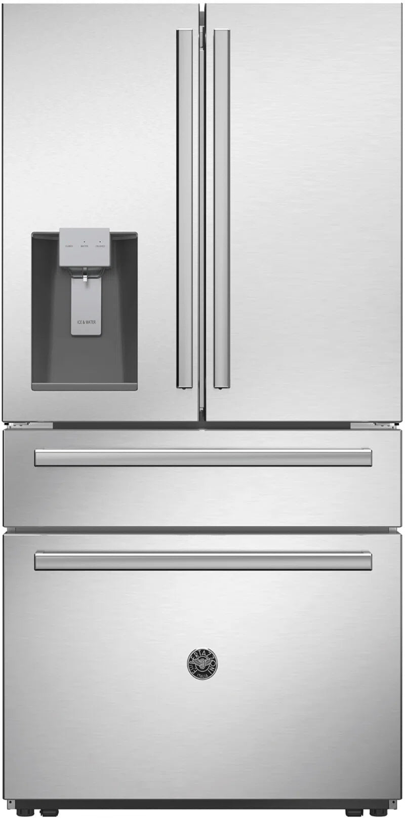 36" 21.6 Cubic Feet Energy Star Smudge-Resistant French Door Refrigerator with Water and Ice Dispenser