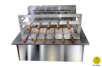Brazilian BBQ Charcoal Grill with Firebox - 11 Skewers -