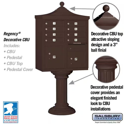 Regency Decorative 8-Compartment Cluster Box Unit