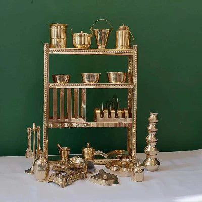 Brass Miniature Kitchen Set-0