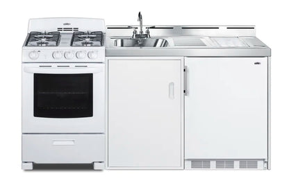 All-In-One Combo Kitchens 5.1 Cubic Feet Kitchenette Mini Fridge with Freezer