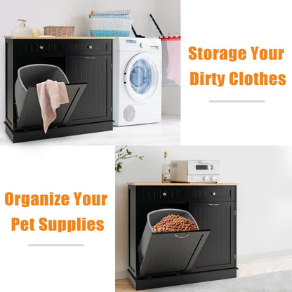 NNECW Kitchen Trash Can with Adjustable Shelf for Kitchen-2