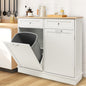 NNECW Kitchen Trash with Adjustable Shelf for Kitchen-White-0
