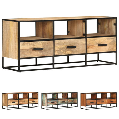 vidaXL TV Stand TV Unit Sideboard Home TV Console Media Unit Rough Mango Wood-5